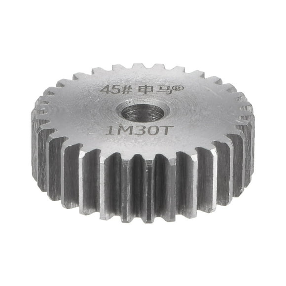 Unique Bargains Straight Spur Gear 12mm Inner Aperture 30T 1 Module 45# Steel Motor Gear