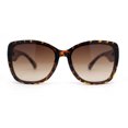 thumbnail image 2 of Womens Classy Elegant Chic Inset Lens Butterfly Plastic Sunglasses Tortoise - Brown, 2 of 4