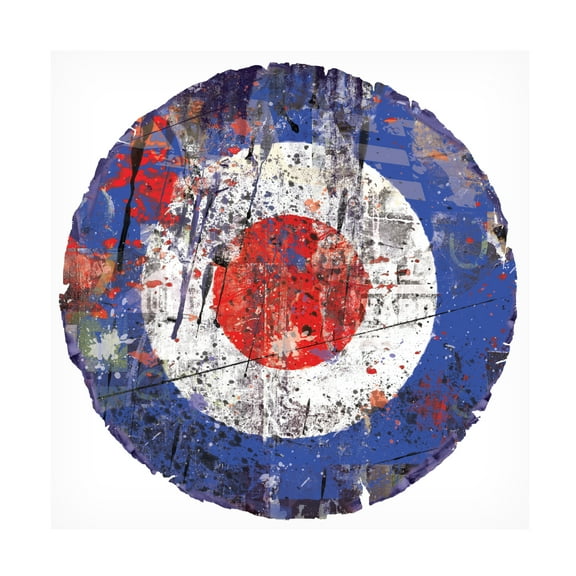 RetroPlanet 'Mod Bullseye Distressed' Canvas Art