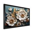 thumbnail image 2 of Designart "Spring Beauty White and Blue Flower Elegance III" Floral Framed Wall Art Decor - Traditional White Flowers Hallway Framed Wall Art Decor, 2 of 6