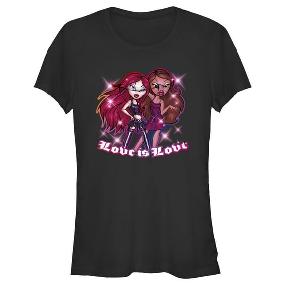 Junior's Bratz Love is Love  Graphic Tee Black Small