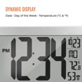 thumbnail image 4 of Reloj de pared MARATHON Atomic White con soporte de 23 cm y 8 zonas horarias, 4 of 9