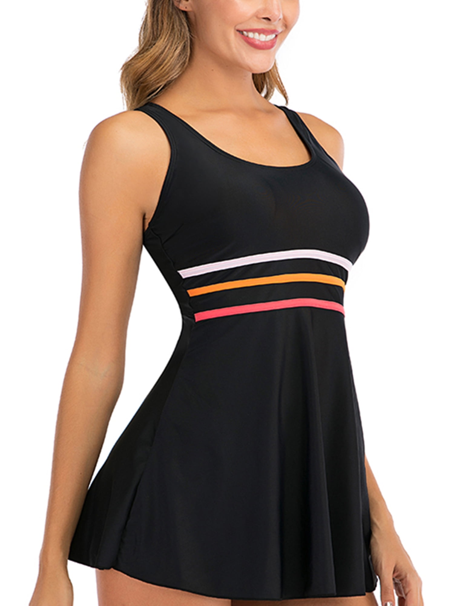 black swimming dress