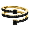 thumbnail image 2 of Aonejewelry 0.70Ct. Ttw Unique Swirl Design Black Diamond Ring In 10K Yellow Gold, 2 of 4