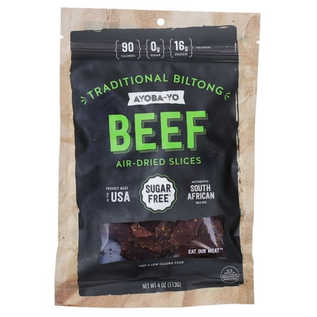 Ayoba-Yo, Traditional Beef Biltong, 4 oz
