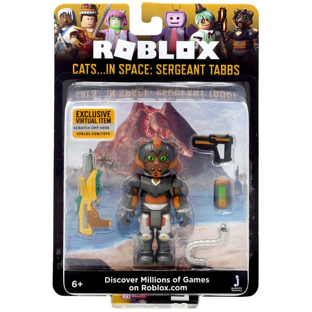 Roblox Celebrity Collection Cats In Space Sergeant Tabbs Figure Pack Includes Exclusive Virtual Item Walmart Com Walmart Com - roblox core figures sun slayer w5 walmartcom