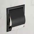 thumbnail image 1 of Recessed Stainless Steel Toilet Paper Holder Wall-Mounted, Matte Black Bathroom Tissue Roll Storage, 1 of 4