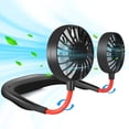 thumbnail image 1 of Ventilador para colgar en el cuello, primera generación, tercera generación, persona perezosa, ventilador pequeño para colgar en el cuello, tira de luz de aromaterapia, luz LED de color, 1 of 5