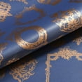 thumbnail image 4 of Nvzi flowers, gifts, gift box decorations, European and American pearl packaging paper dustproof gifts, flower packaging paper, (75 * 52.5cm, blue, feather), 4 of 5