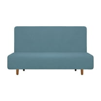 Stretch Sofa Bed Cover, Couch Slipcover Fit Length 75"-83", Denim Blue