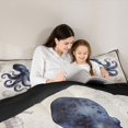 thumbnail image 4 of Feelyou Kids Cartoon Octopus Bedding Comforter Set 7pcs, Vintage Sealife King Bedding Sets, 4 of 8