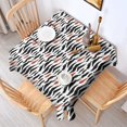 thumbnail image 2 of Leopard Print Square Tablecloth 42x42in(107x107cm) – Waterproof Polyester Printed Table Cover, Wrinkle Resistant & Washable for Kitchen Dining Picnic Party Decor, 2 of 6