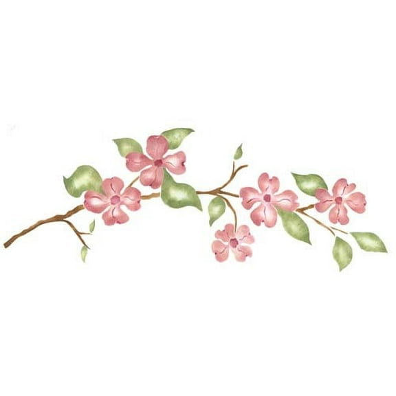 Dogwood Branch Wall Stencil SKU #3299 by Designer Stencils