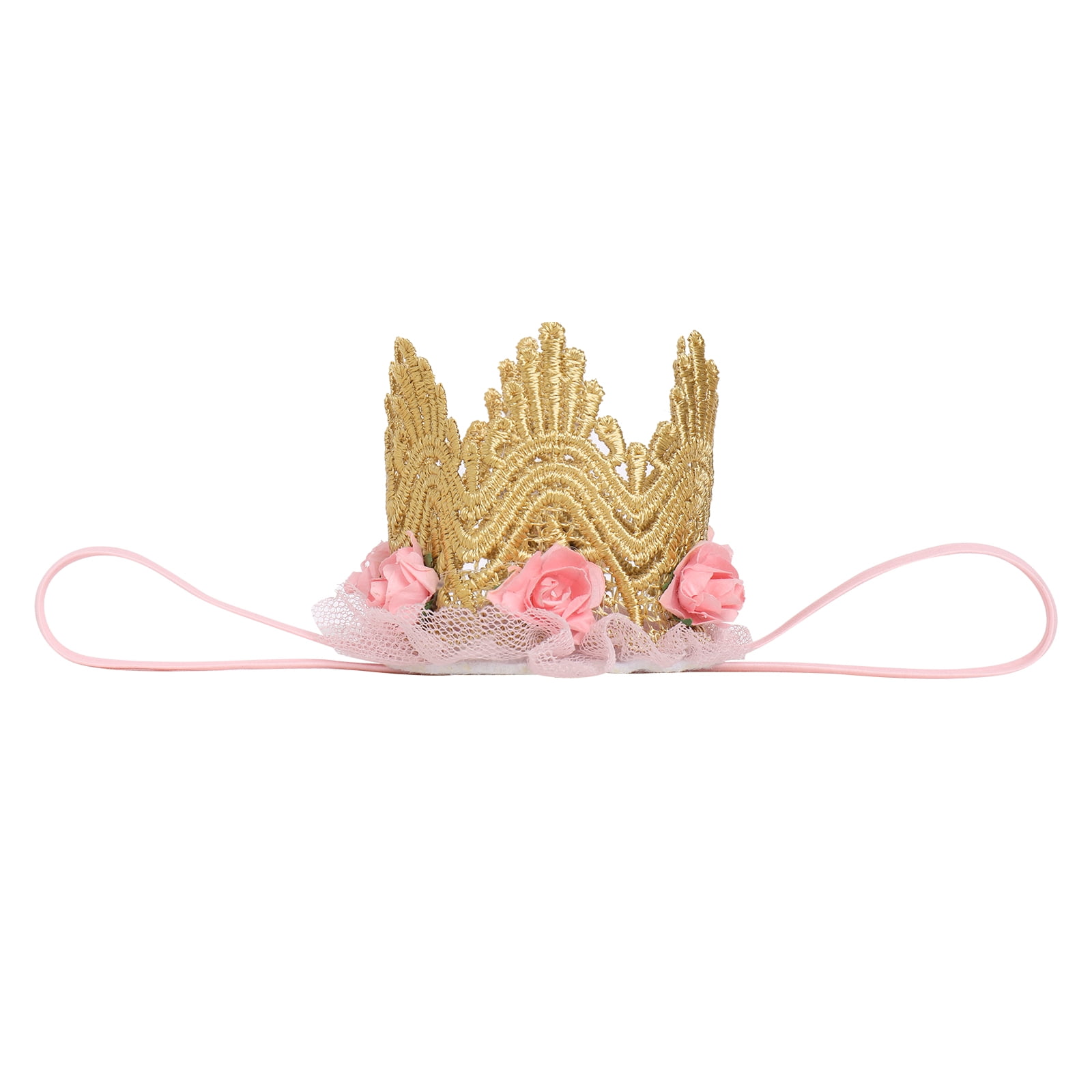 IBTOM CASTLE Baby Girl 1st Birthday Outfit Lace Tulle Romper Princess Tutu Dress Headband Shiny ONE Cake Smash Photo Shoot Clothes 12-18 Months Peach Pink Flower
