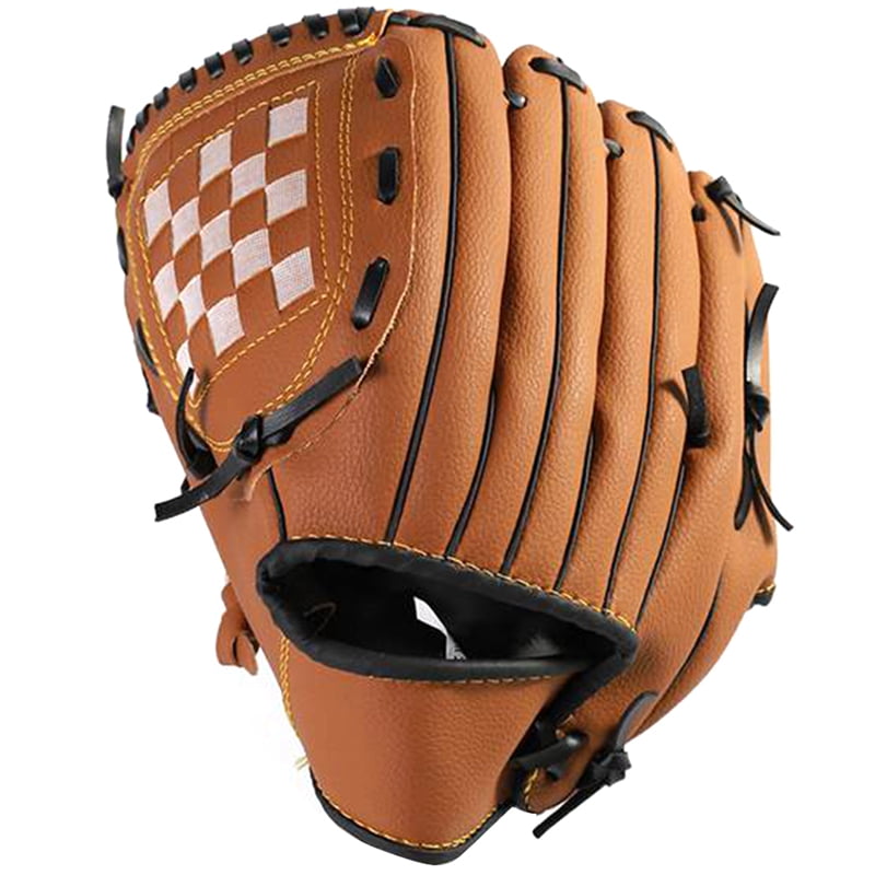 CKY Outdoor Sports 2 Colors Baseball Glove Softball Practice Equipment Right Hand for Adult Man Woman,Brown,10.5 Inches 