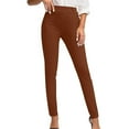 thumbnail image 5 of RYRJJ Womens Yoga Dress Pants with Pockets Stretch Work Leggings Trousers for Women Pull On Skinny Slacks for Business Office Casual(Brown,XXL), 5 of 8