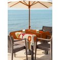 thumbnail image 3 of Outdoor Tablecloth with Umbrella Hole for Patio/Picnic/Party/Camping, Red Gourd Waterproof Table Cloth Square Cover Washable, Floral Modern Art Red Beige (54"x 54"), 3 of 9