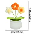 thumbnail image 2 of GFHFHITJ 1Pcs Knitted Fake Sunflower Daisy Artificial Flowers for Decoration, Wool with Stems White bulks ​Bouquet, for Festival Party Table CenterPIECESS Gift ,Mother's Day Gifts, 2 of 2