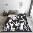 thumbnail image 5 of Cauagu Floral Cow Silhouette Pattern Flannel Bed Blankets,Fleece Blanket Comfortable Air Conditioning Blanket for Sofa Bed Travel Couch & Living Room -50"x40", 5 of 8