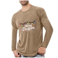 thumbnail image 2 of Blusas y camisas de manga larga con cuello redondo para hombre, deportivas, fitness, hogar, pijamas navideños estampados, camiseta de manga larga con cuello redondo, blusa de poliéster para hombre, 2 of 4