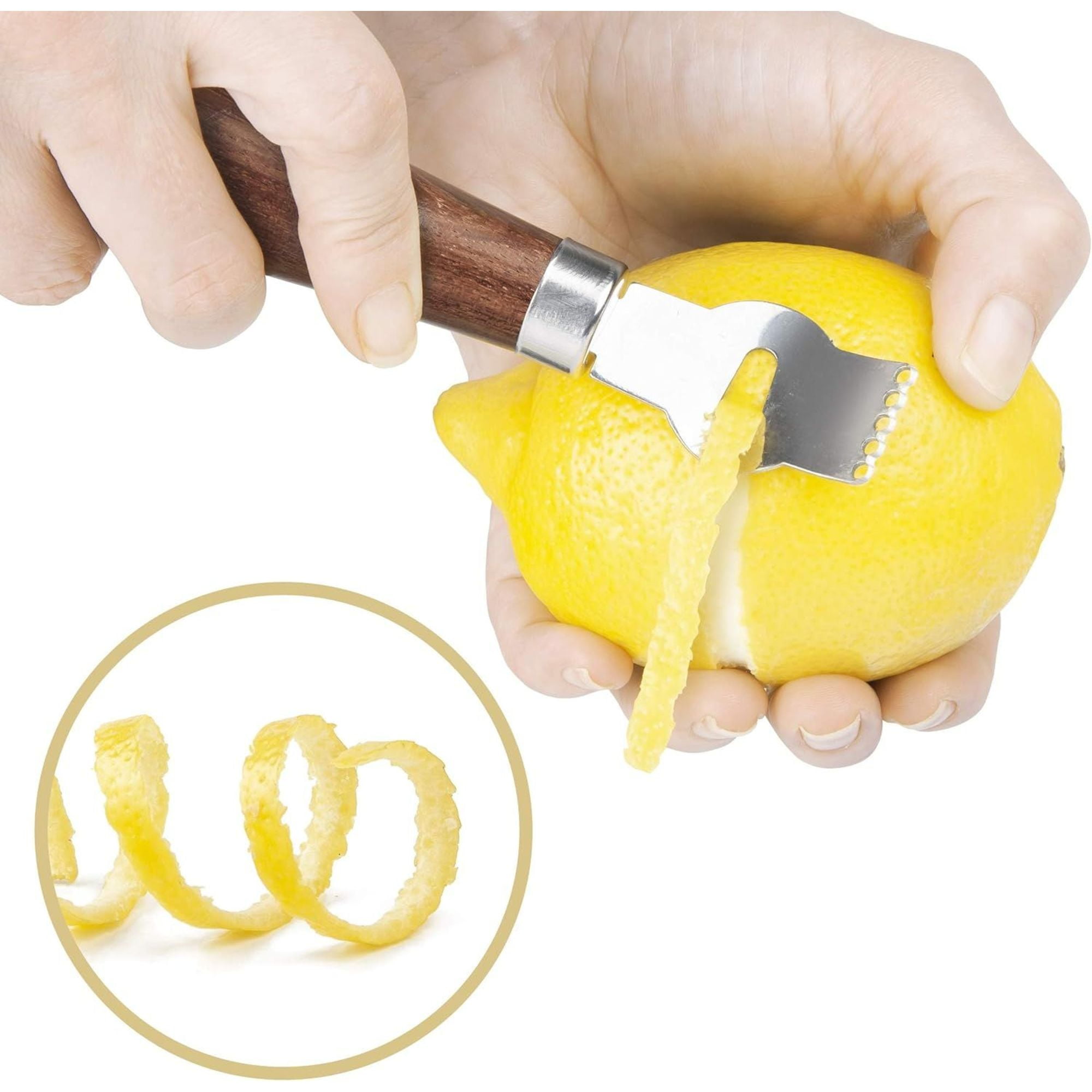Final Touch Bartender's Bar Knife & Zester Set, 8.7" L, Made of Wood and Stainless Steel