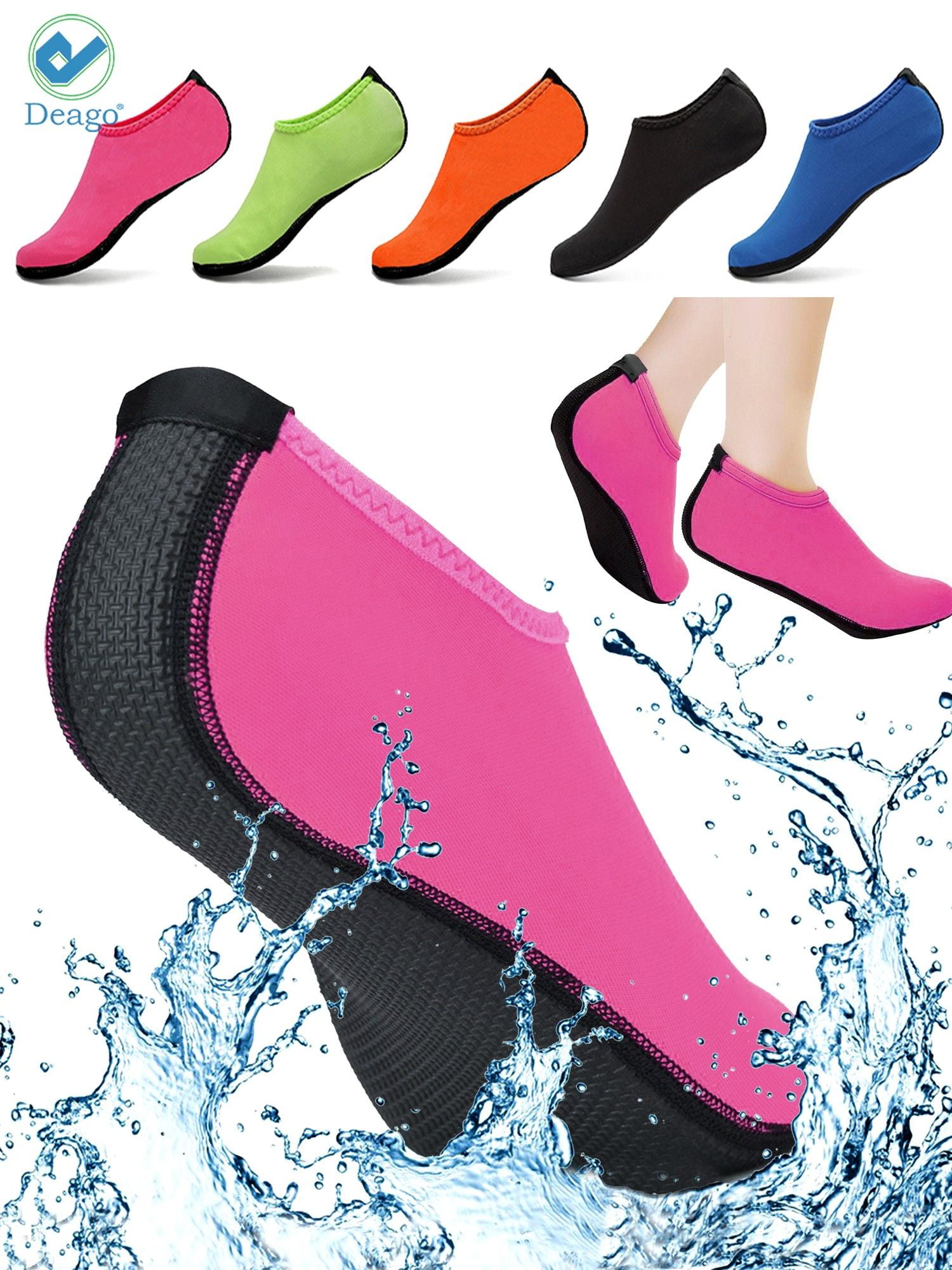 Deago Water Sports Skin Socks Beach Swim Barefoot Shoes QuickDry Aqua
