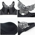 thumbnail image 4 of Women Push Up Bra Wire Free Front Closure,Butterfly Brassiere Bralette Plus Size, 4 of 5