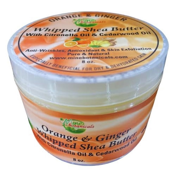 Mine Botanicals Manteca de karité batida con naranja y jengibre