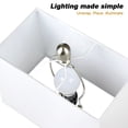 thumbnail image 6 of Cinkeda 28" Nickel Seashell Table Lamps Set of 2, Dual Switch Bedside Nightstand Lamps with USB & Type-C Ports, Night Light for Living Room, 6 of 6