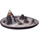 thumbnail image 1 of Quemador de incienso, quemador de incienso de paisaje de cerámica negra, base de quemador de incienso de reflujo con 60 conos de quemador de incienso Ormromra LF-0257, 1 of 4