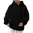 thumbnail image 1 of MeetoTime Women's Oversized Sweatshirt Fall Lightweight Long Sleeve Hoodie Fleece Pocket Pullover Tops, 1 of 6