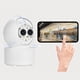 thumbnail image 1 of Cámara inalámbrica con conexión Bluetooth y WiFi, cámara de 4 MP FHD para interiores, cámara con lente de 360 grados, visión nocturna a todo color, alarma de seguimiento móvil, cámaras de doble lente., 1 of 9