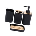 thumbnail image 2 of 4x organizador de baño, juego de accesorios de baño, regalo práctico, decoración de baño, almacenamiento de artículos de tocador, baño esencial para 009 negro, 2 of 9