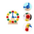 thumbnail image 1 of Milisten 1Pack Number And Shape Learning Toy Wooden Clock Design For Childrens Cognitive Development, 1 of 8