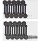 thumbnail image 1 of 280 pegatinas autoadhesivas con forma de piruleta, 28 hojas, pegatinas de sellado hechas a mano, etiquetas adhesivas negras largas, 1 of 8