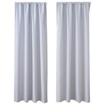 HCBY 2PCS Solid Modern Blackout Thermal Window Curtains, Machine Washable 100% Polyester with Rod Pocket for Bedroom, Living Room, Kitchen​(White,102"x53")