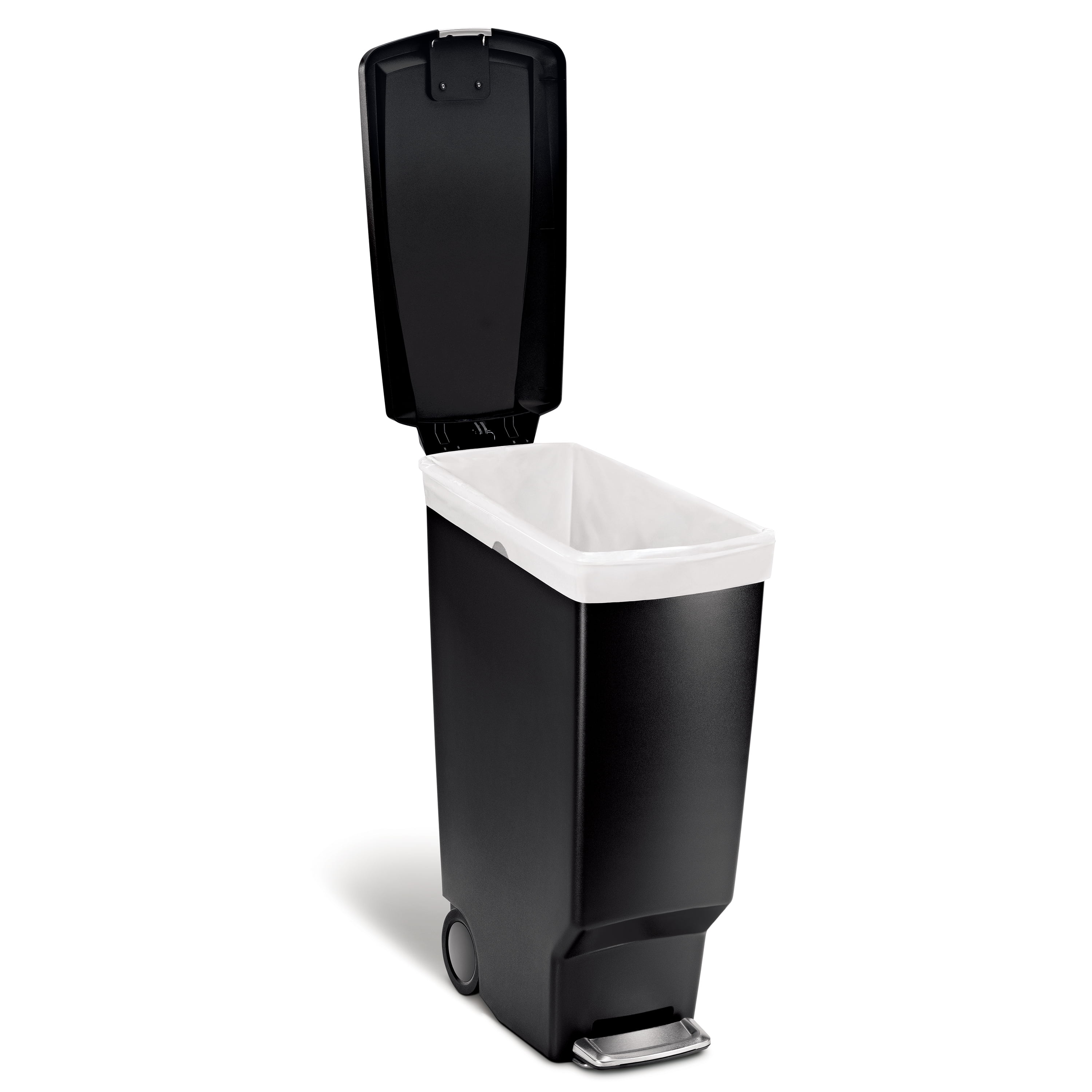 simplehuman Kitchen Trash Can, 40L/10.6Gal, Slide Lock
