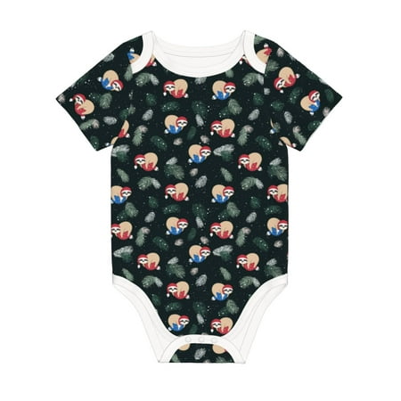 

Matuu Baby Sloths for Baby Short-Sleeve Bodysuit Soft Cotton Comfortable and Breathable Perfect for Newborns and Infants