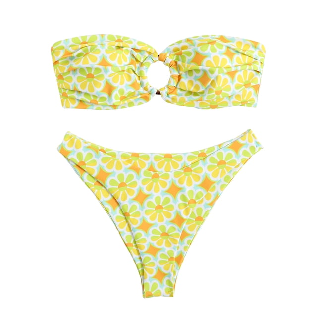 Birdeem Fashionista Lady Sexy Containing Chest Pad Print Bikini Set Two Piece Swimsuit