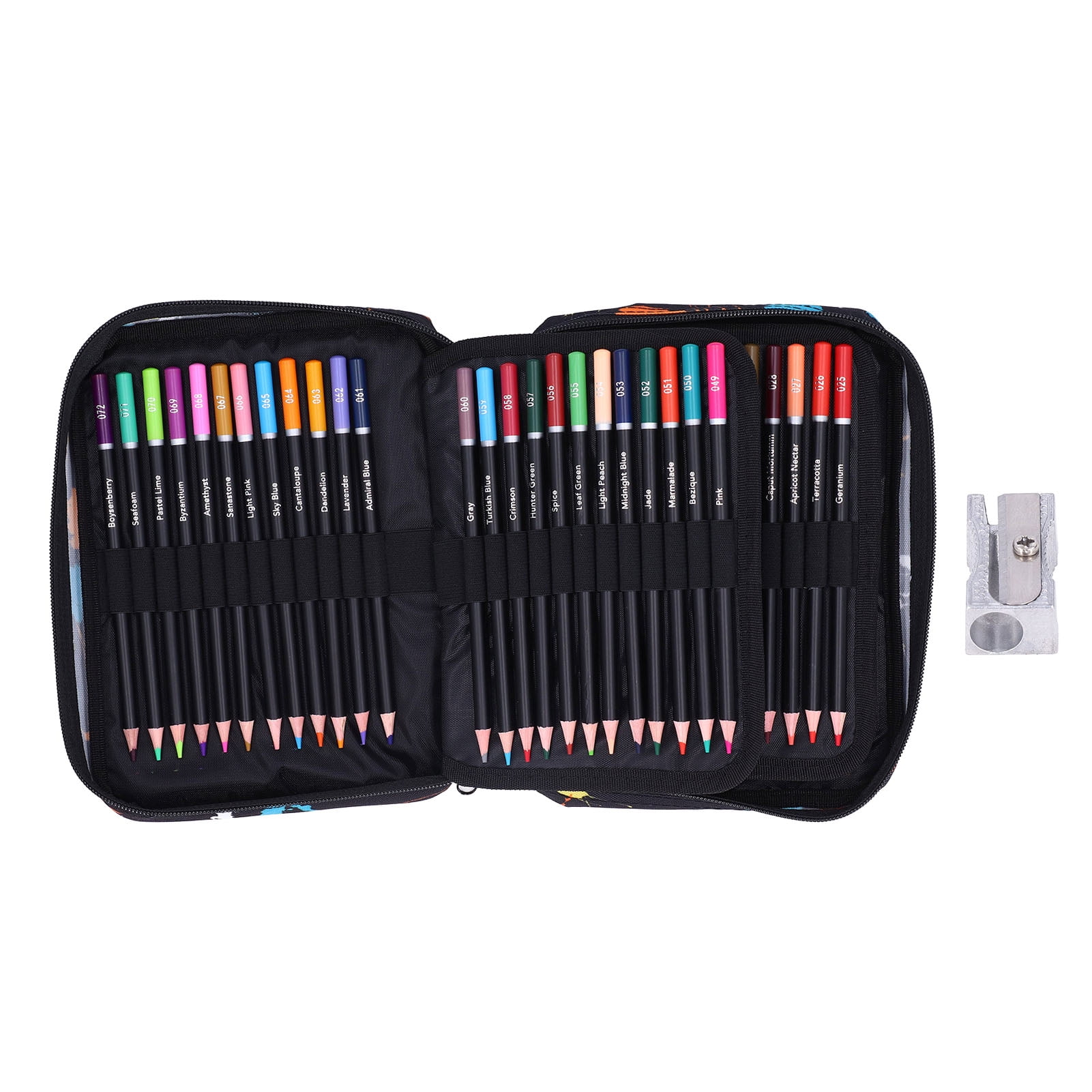 Ensemble de 72 Crayons de Couleur, Fournitures de Base Ensemble de Crayons de Dessin Doux pour Graffiti