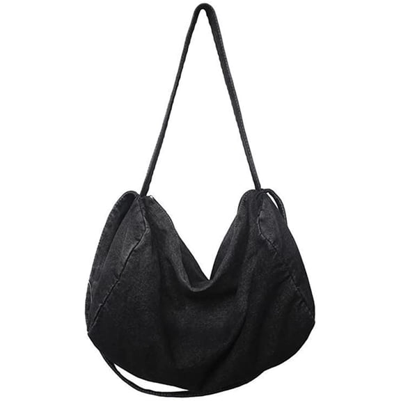 CoCopeaunt Fashion Denim Tote Shoulder Bag for Women Men Vintage Large Hobo Crossbody Bag