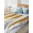 thumbnail image 5 of Twin XL Flat Sheet 66"x102", Brown Gray Soft Lightweight Bedding Flat Sheets Only, Vintage Abstract White Ombre Texture Brushed Microfiber Top Bed Sheet, Breathable StainResistant Bedsheets, 5 of 9