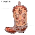 thumbnail image 1 of 6 globos de bota de vaquero occidental para decoraciones de fiesta de cumpleaños, suministros para fiestas temáticas del oeste, centros de mesa inflables con botas para recuerdos de cumpleaños de va, 1 of 4