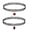 Heart-shaped, variant on 2 Pack Elastic Tattoo Choker Necklaces, 90s Y2K Gothic Adjustable Nylon Stretch Collar, Multi Color Black Rainbow Purple Punk Layering Chokers for Women Daily Party Cosplay