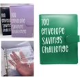thumbnail image 1 of LAICAIW 100 Envelope Challenge Binder | Easy and Fun Way to Save $5,050-Savings Challenges Binder, Budget Binder with Cash Envelopes for Budgeting Planner & Saving Money (Green), 1 of 7