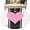 Pink, variant on Area Rug 2 x 3 Ft, Valentine's Day Indoor Accent Bathroom Rugs for Kitchen/Laundry Room, Pink Love Hearts Romantic Black Striped Washable Non-Slip Runner Floor Mat for Entryway, Living Room