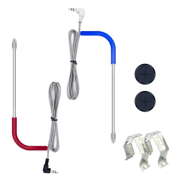 2 Sets of Replacement Grill Meat Temperature Probe Kit Compatible with Traeger Pellet Grills and Smoker (BAC431), 3.5 mm Plug and Play BBQ Meat Thermometer Sensor Probes for Treager Control Board