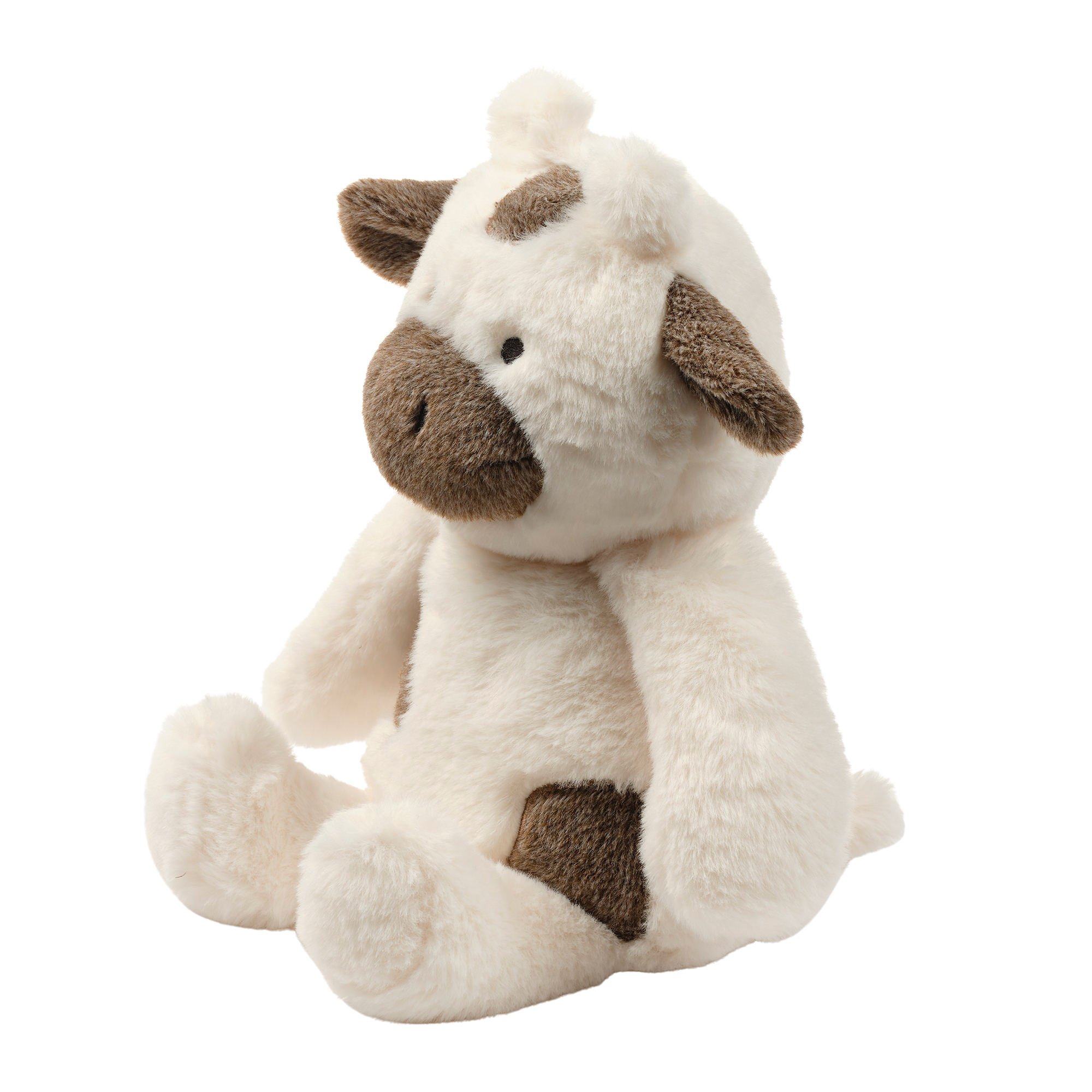 Bedtime Originals Farmyard Friends Plush Cow Stuffed Animal Toy - Milkshake