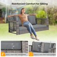 4 Foot Heavy Duty Rattan Swing for Porch Patio, 800 LBS Weight Limit ...