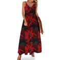thumbnail image 1 of Vestido sin mangas de flor de pascua vestidos de dama 2024 vestido de fiesta de verano vestido de cumpleaños para mujeres de lujo 2024, 1 of 7